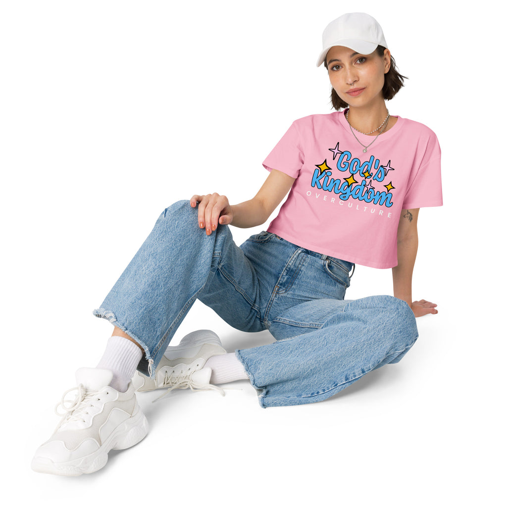 GOD'S KINGDOM OVER CULTURE- Women’s crop top