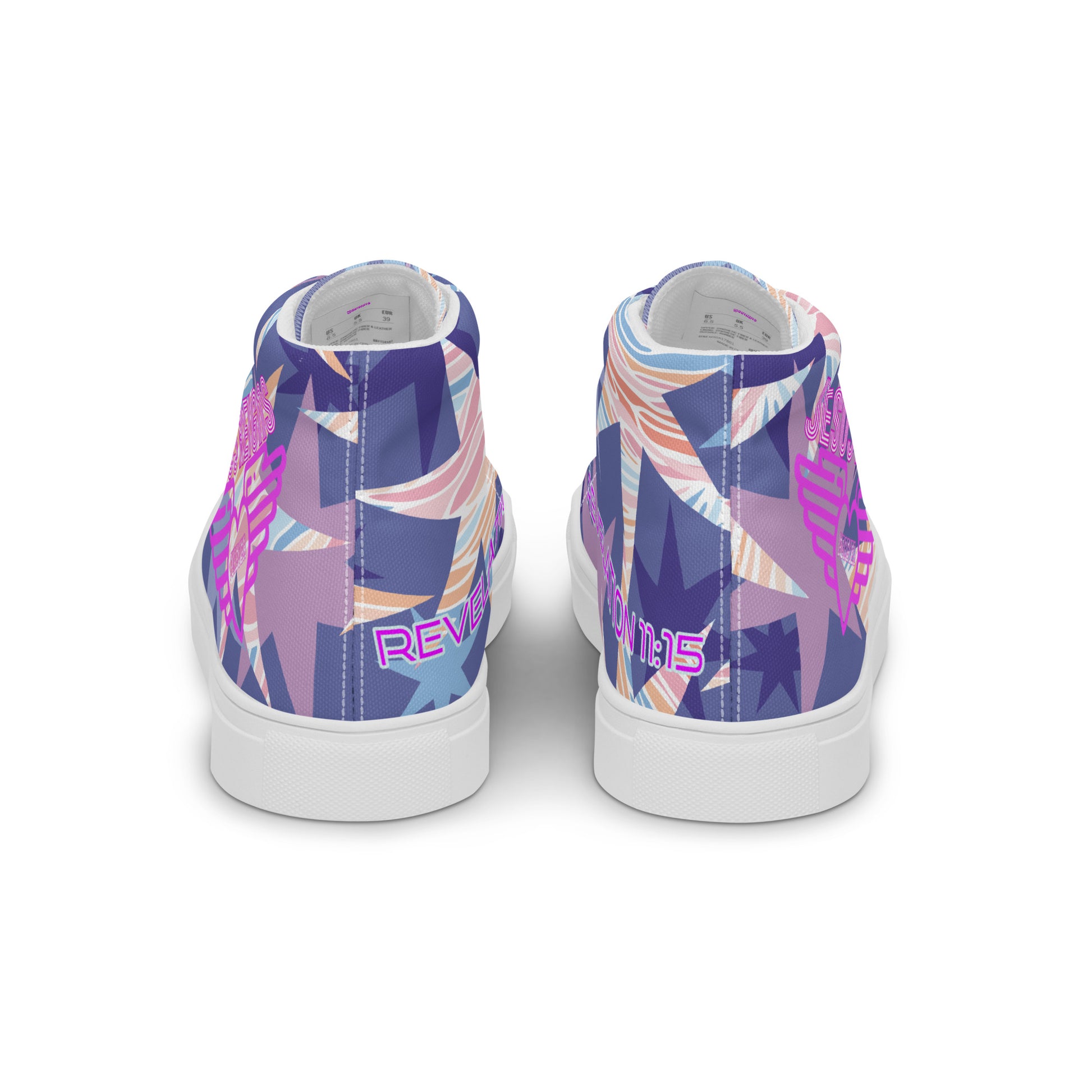 JESUS REIGNS- Women’s high top canvas shoes