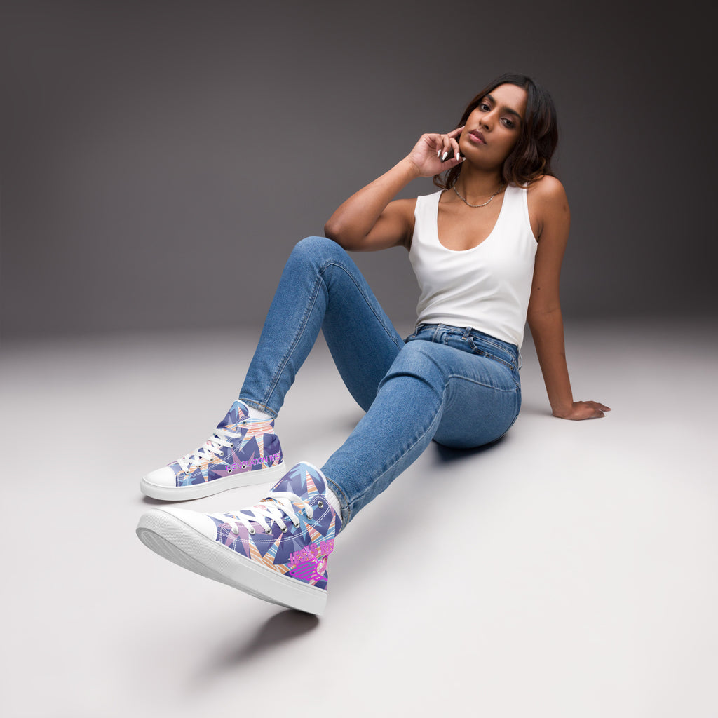 JESUS REIGNS- Women’s high top canvas shoes