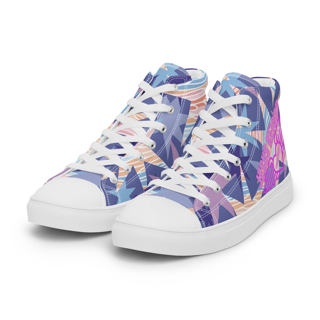 JESUS REIGNS- Women’s high top canvas shoes
