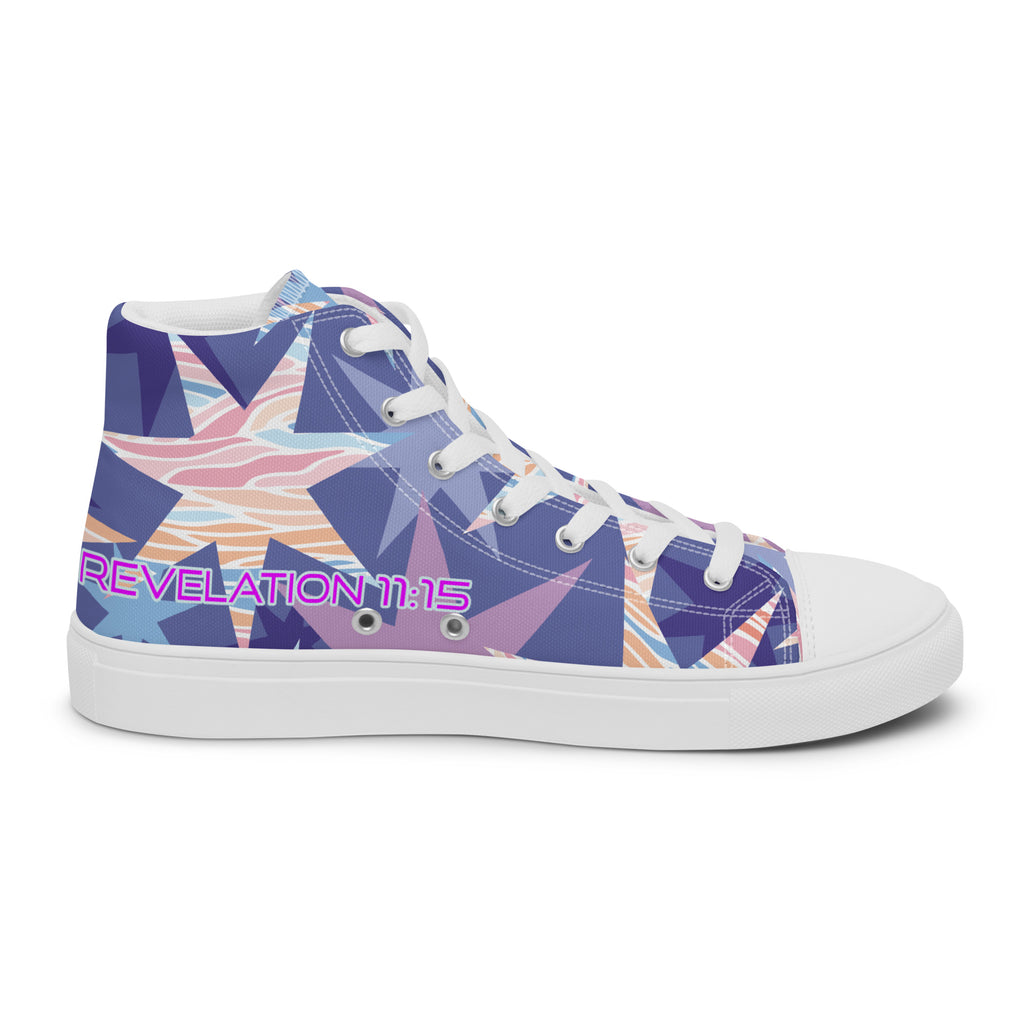 JESUS REIGNS- Women’s high top canvas shoes