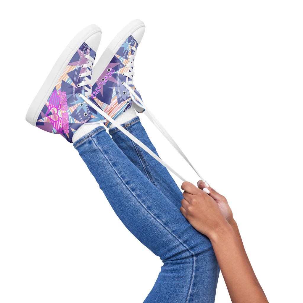 JESUS REIGNS- Women’s high top canvas shoes