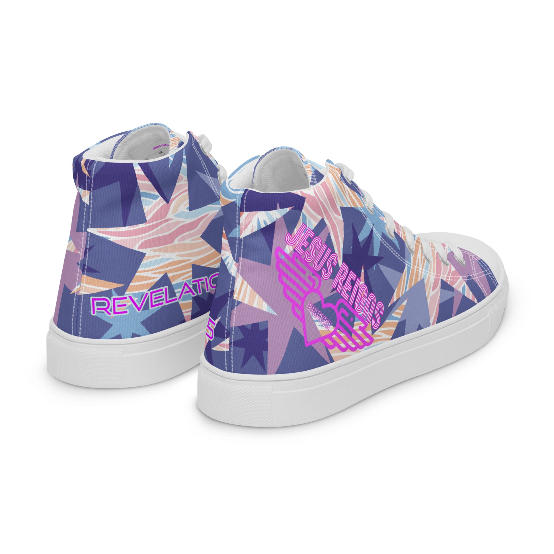 JESUS REIGNS- Women’s high top canvas shoes