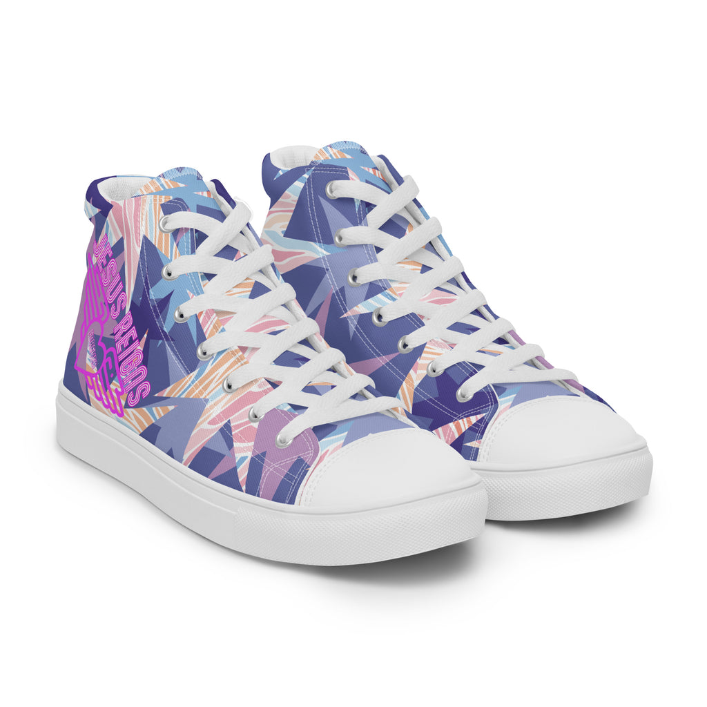 JESUS REIGNS- Women’s high top canvas shoes