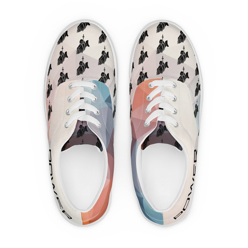 Women’s lace-up canvas shoes