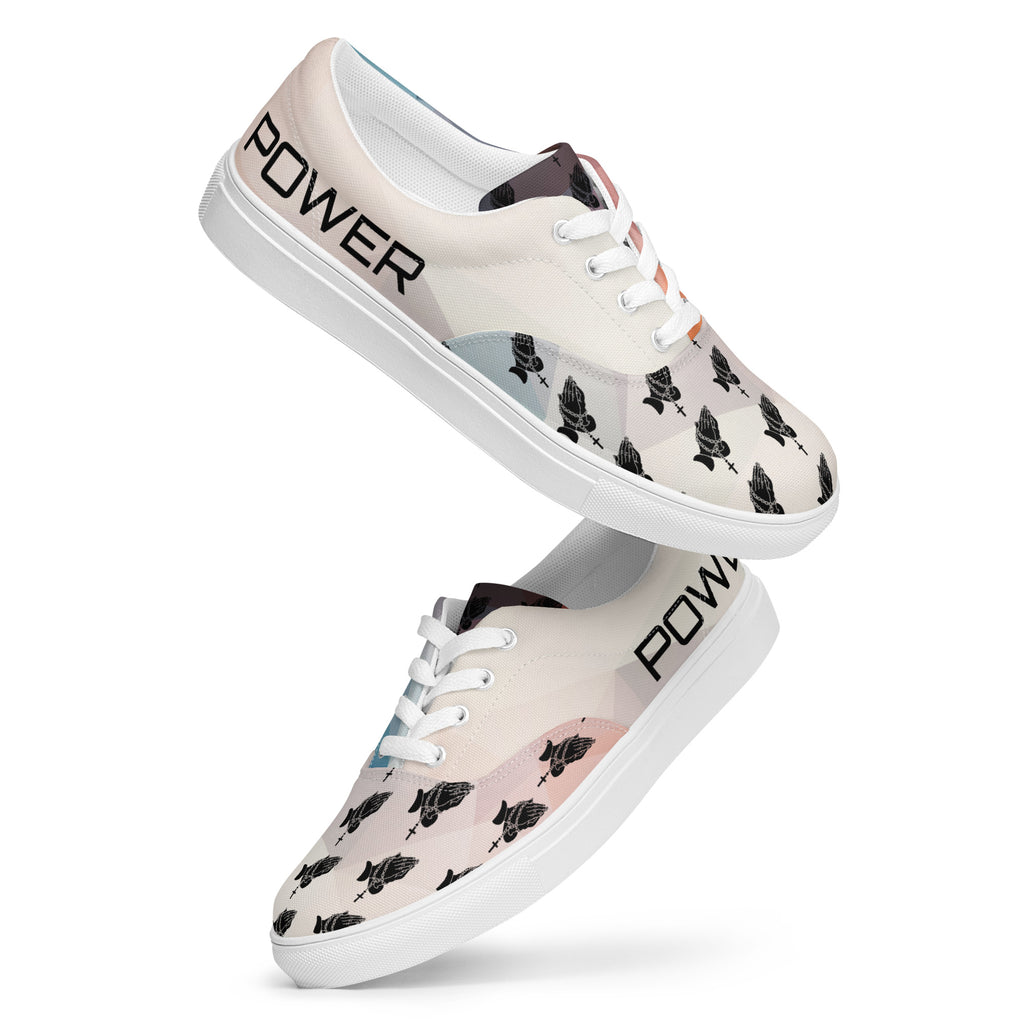 Women’s lace-up canvas shoes
